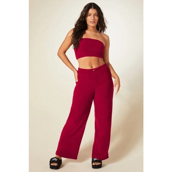 Fabletics Pants - New Fabletics Yitty Pet Me Wide Leg Pant Merlot size XL